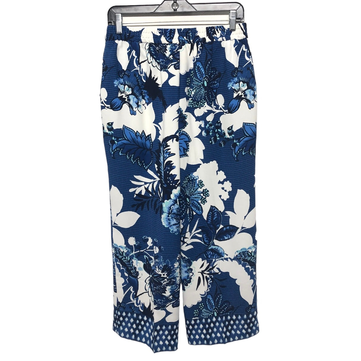 Pants Cropped By Chicos In Blue & White, Size: Xs