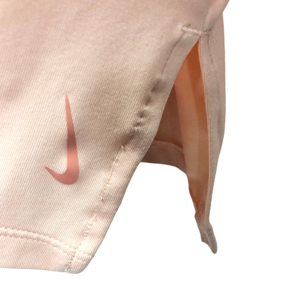 Athletic Top Long Sleeve Hoodie By Nike In Peach, Size: S