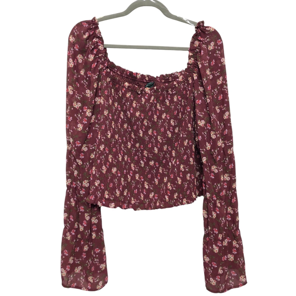 Blouse Long Sleeve By Wild Fable In Brown & Purple, Size: 4x