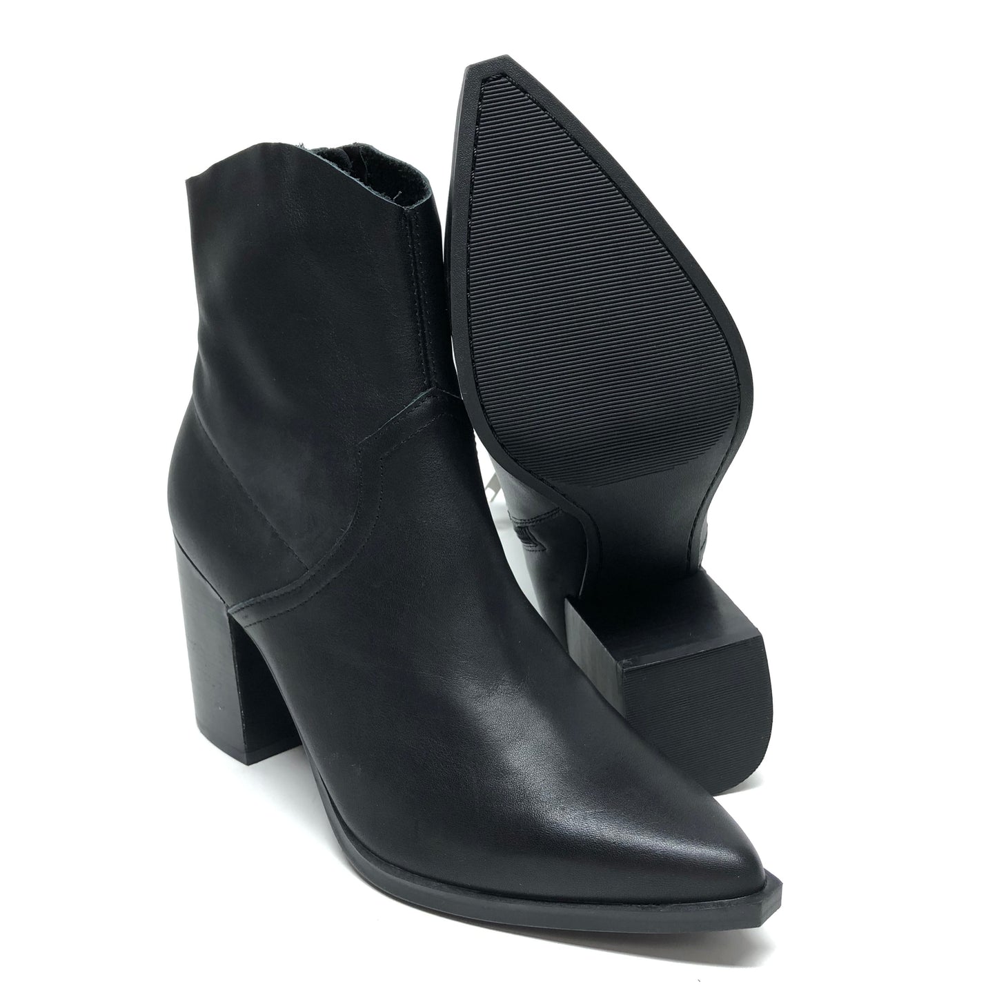 Boots Ankle Heels By Steve Madden In Black, Size: 9