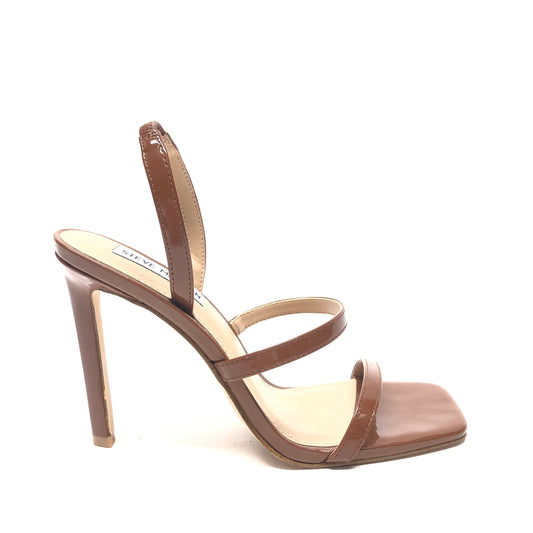 Sandals Heels Stiletto By Steve Madden In Brown, Size: 7.5