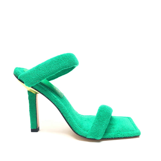 Sandals Heels Stiletto By Good American In Green, Size: 7