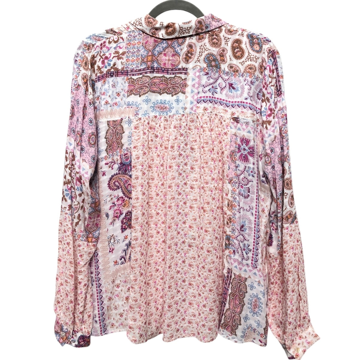 Top Long Sleeve By Jane And Delancey In Blue & Pink, Size: L