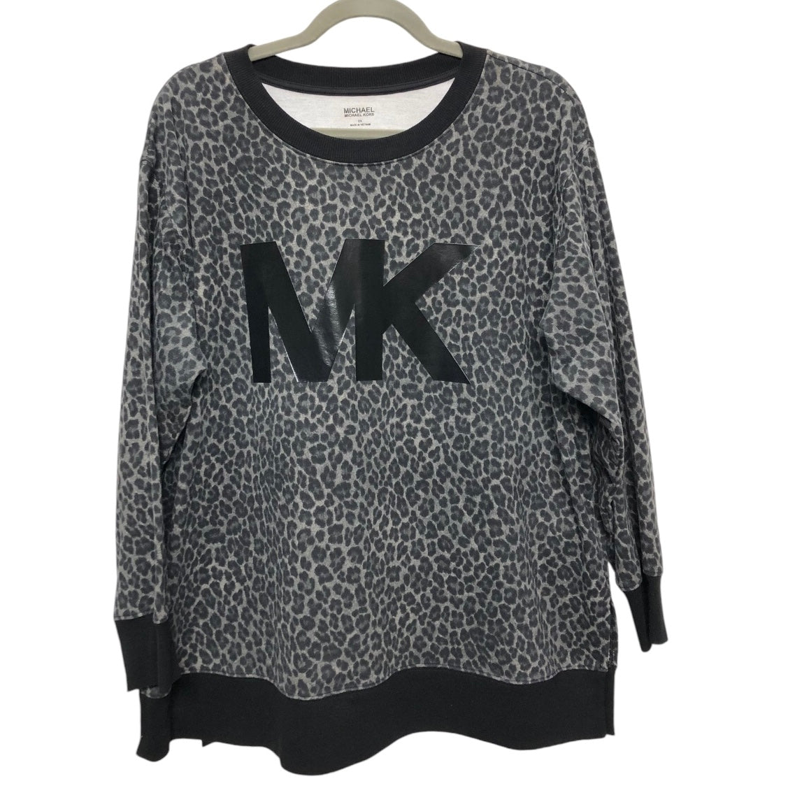 Sweatshirt Crewneck By Michael By Michael Kors In Black & Grey, Size: Xl