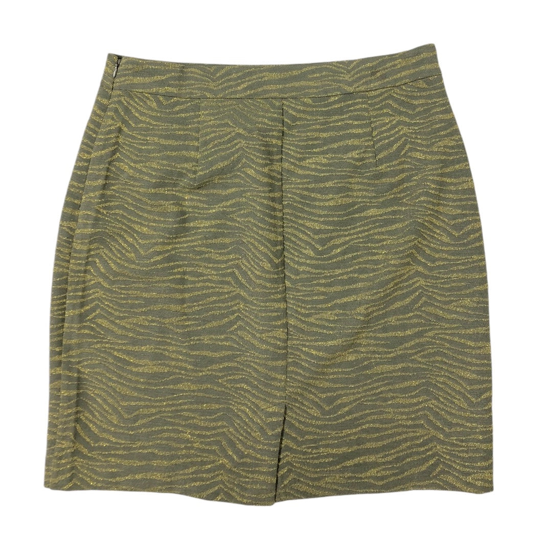 Skirt Mini & Short By Michael By Michael Kors In Gold & Green, Size: L