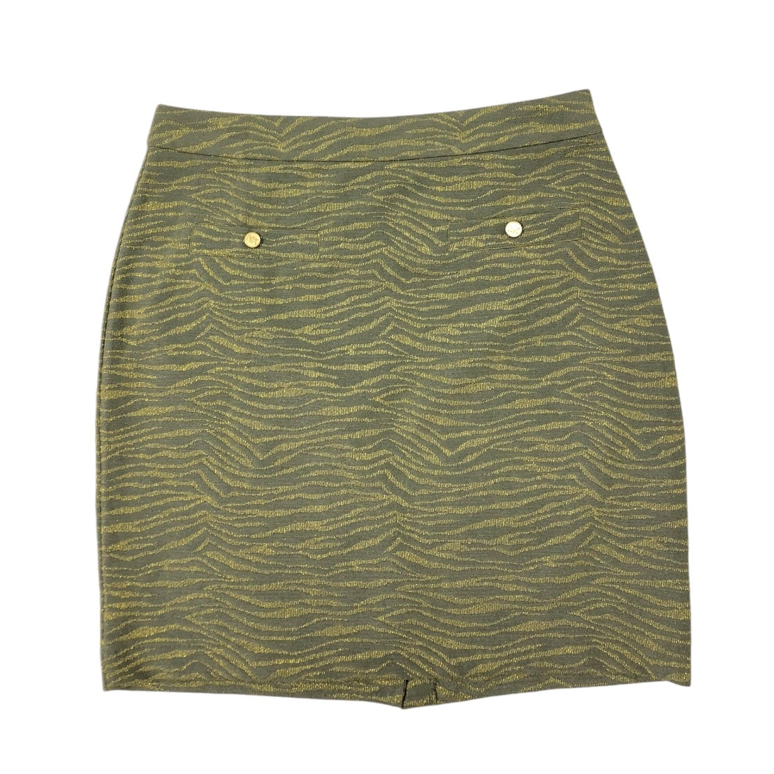 Skirt Mini & Short By Michael By Michael Kors In Gold & Green, Size: Xl