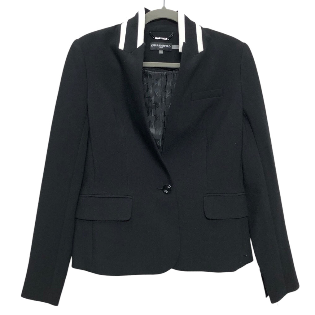 Blazer Designer By Karl Lagerfeld In Black, Size: 0