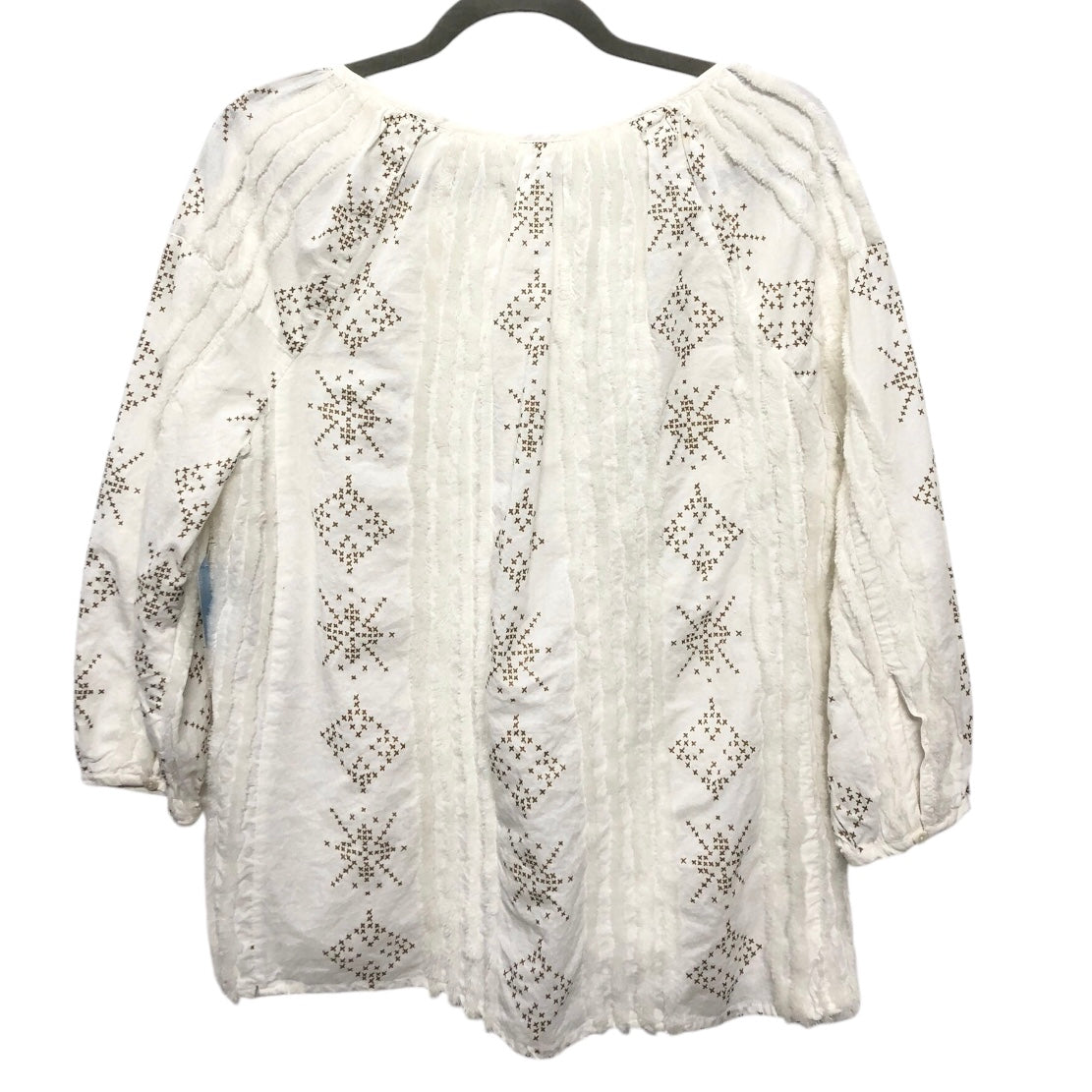 Top Long Sleeve By Dylan In White, Size: S