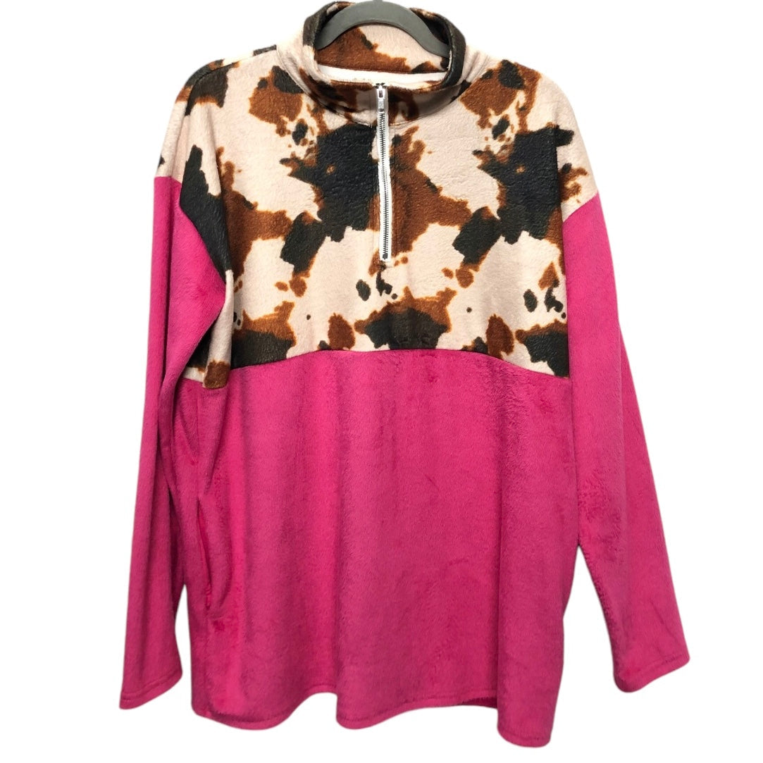 Sweatshirt Collar By Clothes Mentor In Pink, Size: M