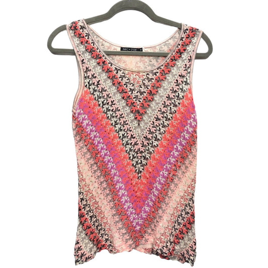 Top Sleeveless By Nic + Zoe In Pink, Size: M