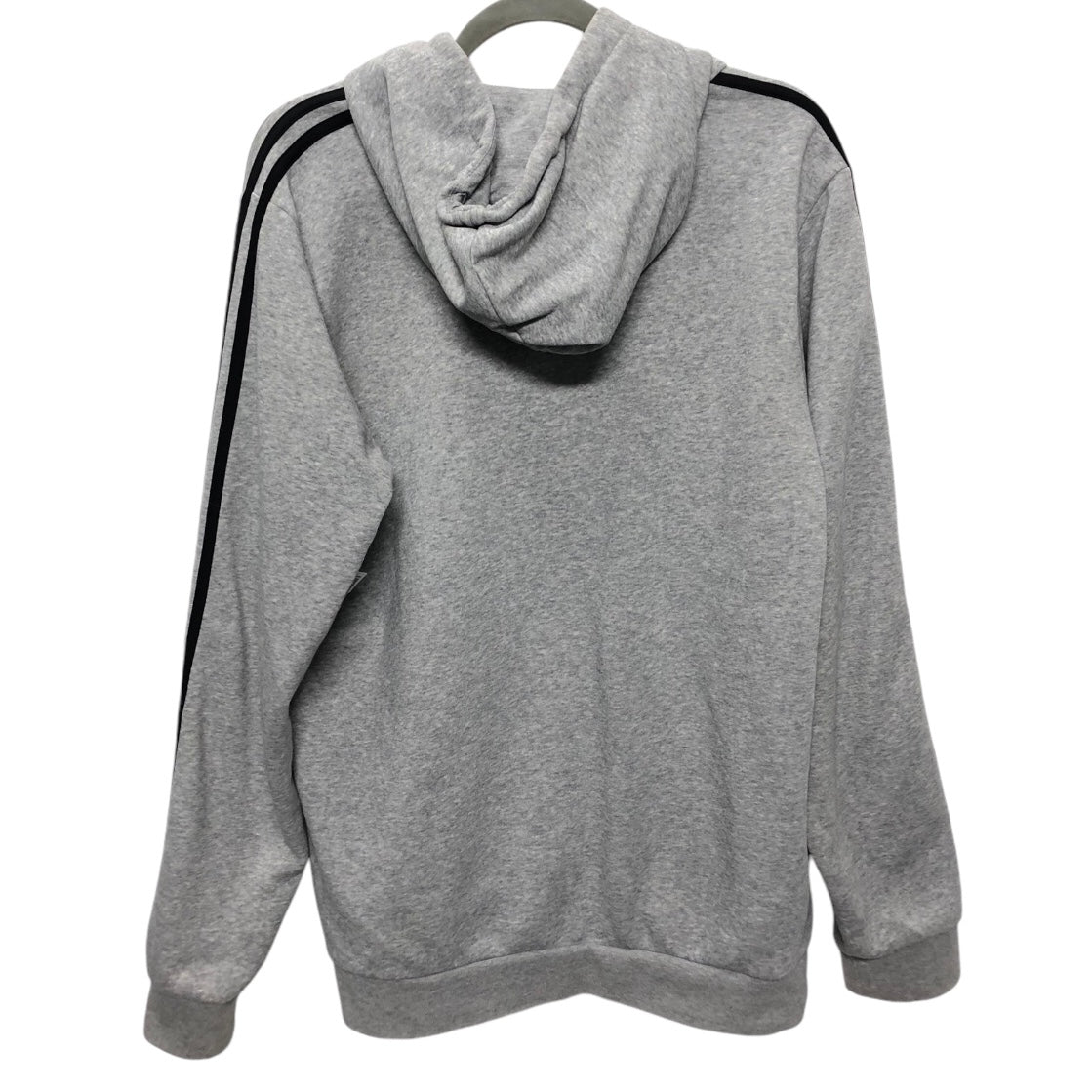 Athletic Sweatshirt Hoodie By Adidas In Grey, Size: M