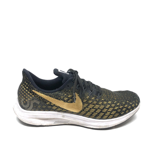 Shoes Athletic By Nike In Black & Gold, Size: 7.5