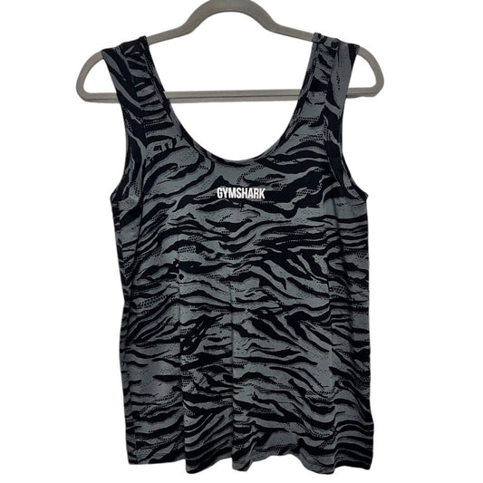 Athletic Tank Top By Gym Shark In Black & Grey, Size: L