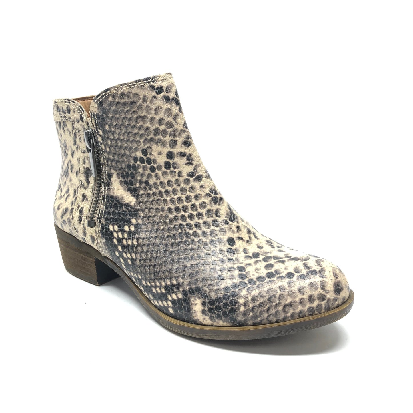 Boots Ankle Heels By Lucky Brand In Snakeskin Print, Size: 6