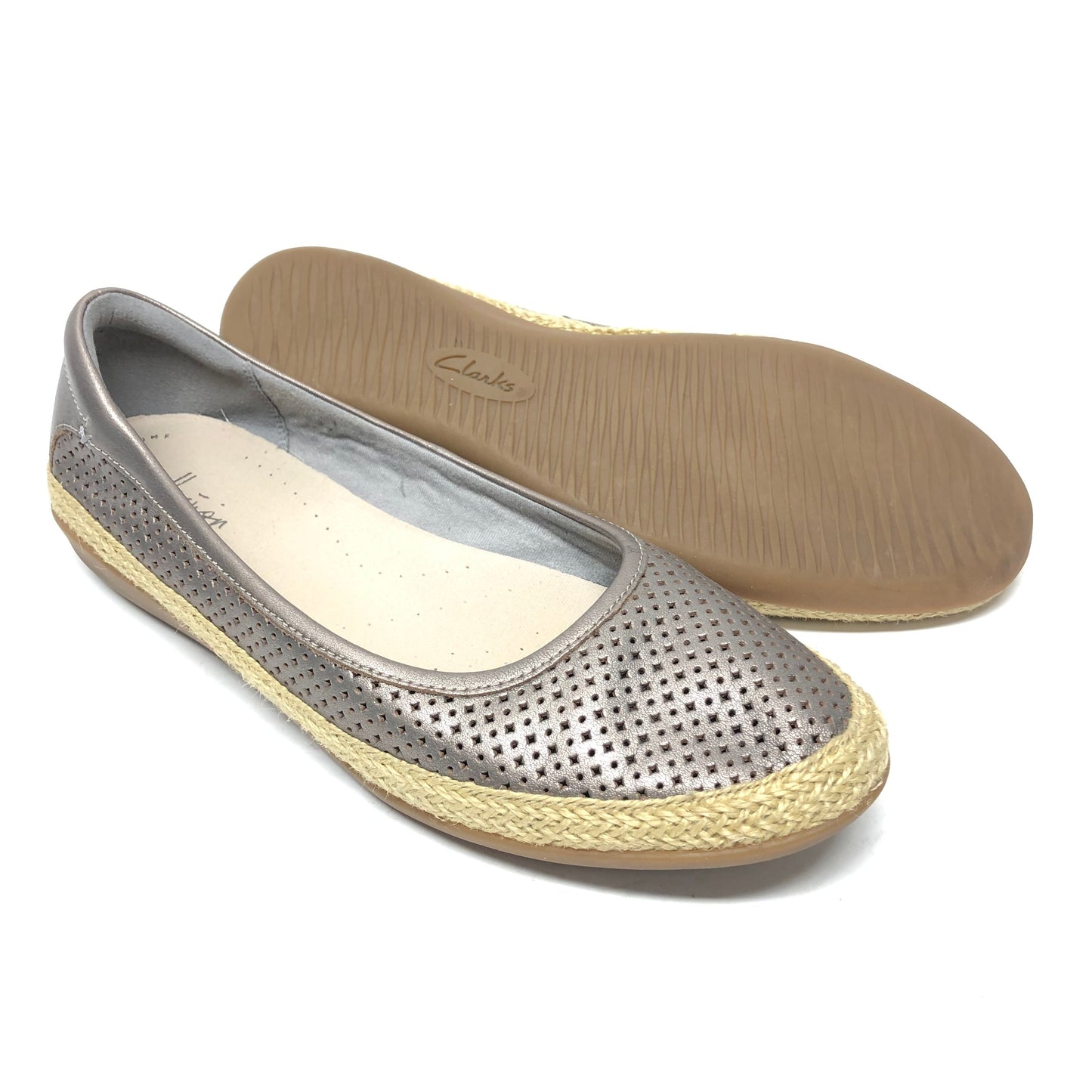 Shoes Flats By Clarks In Taupe, Size: 10