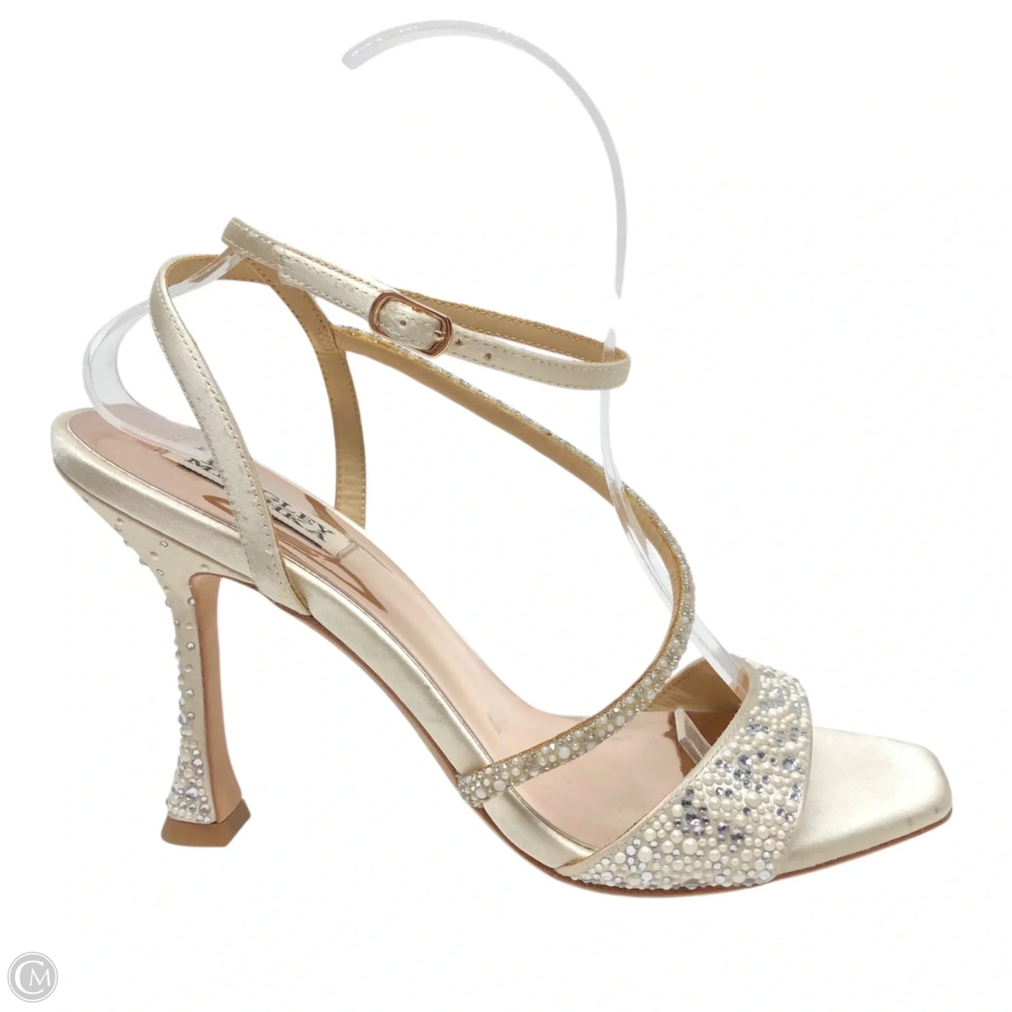 Sandals Heels Stiletto By Badgley Mischka In Beige, Size: 9