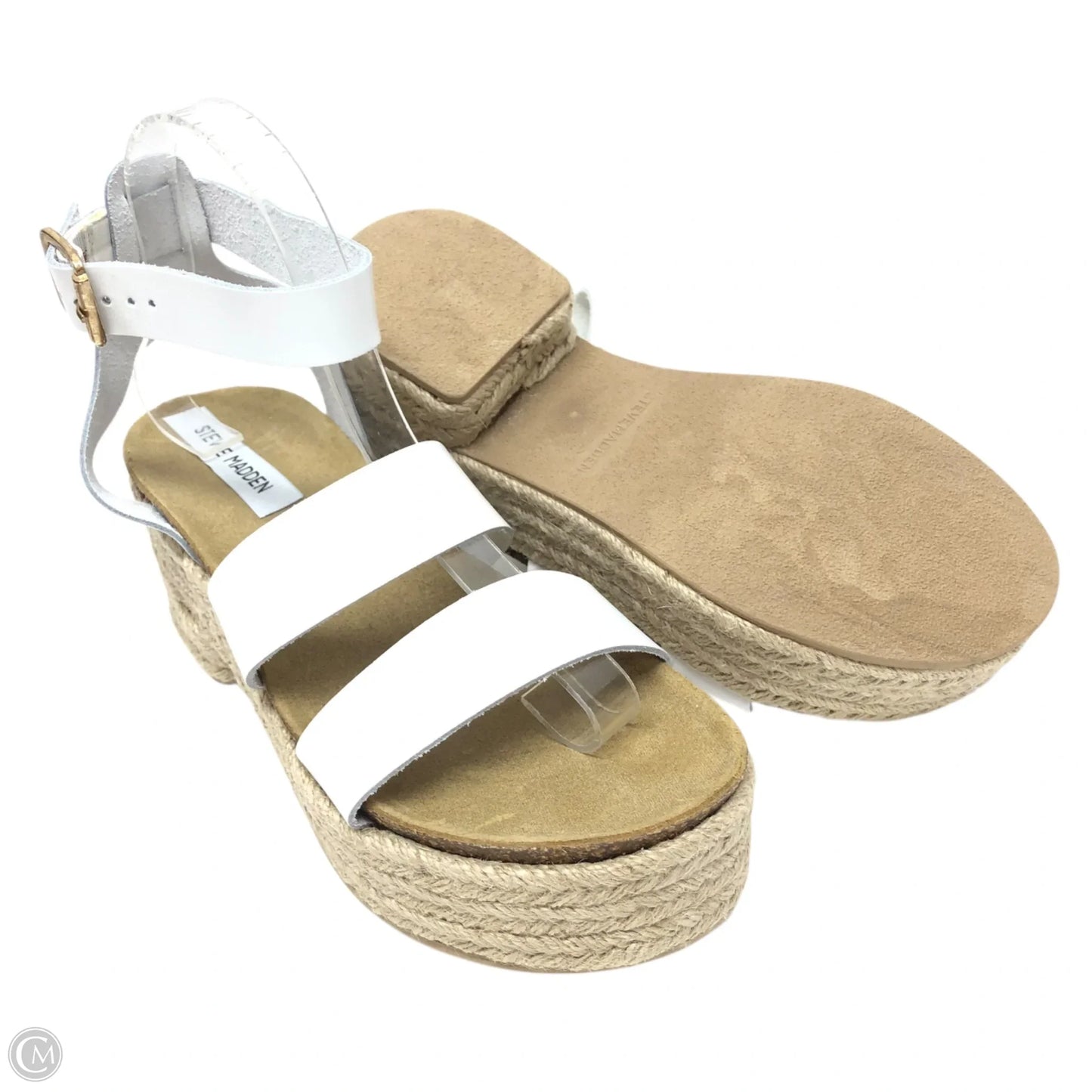 Sandals Heels Platform By Steve Madden In White, Size: 8