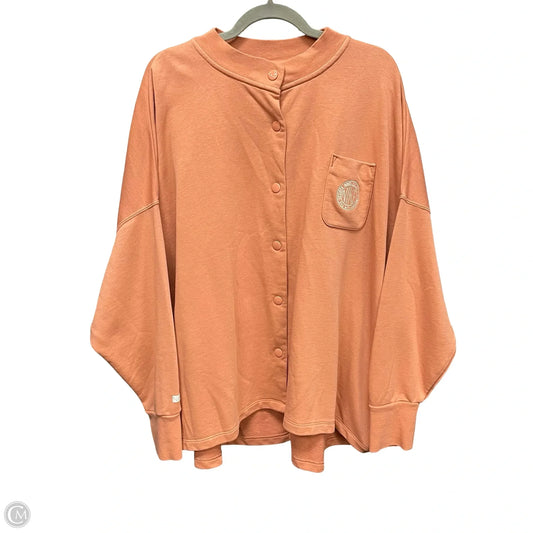 Athletic Jacket By Nike In Orange, Size: Xl