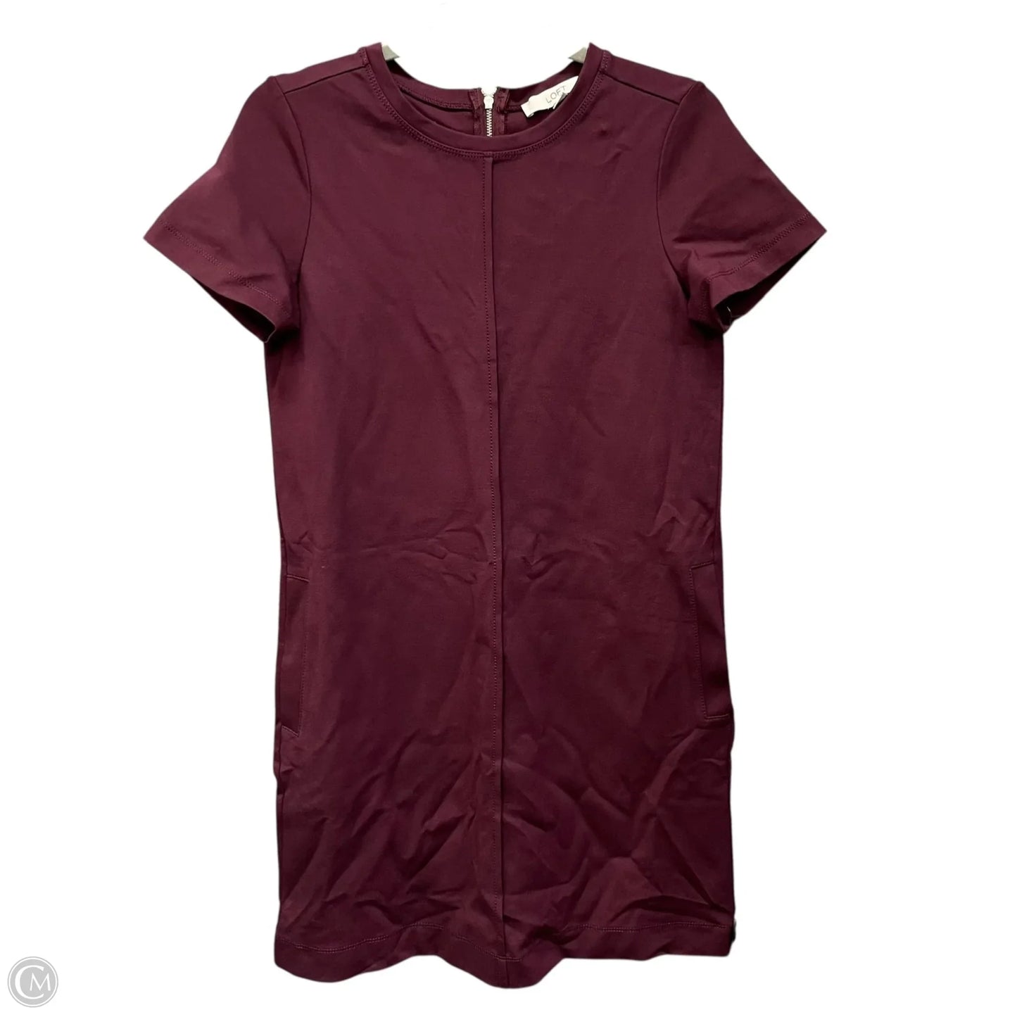 Dress Casual Short By Loft In Maroon, Size: Xsp