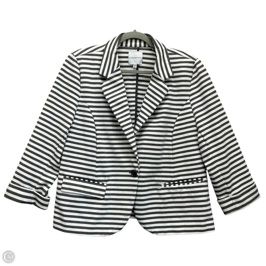 Blazer By Catherine Malandrino In Grey & White, Size: Xxl