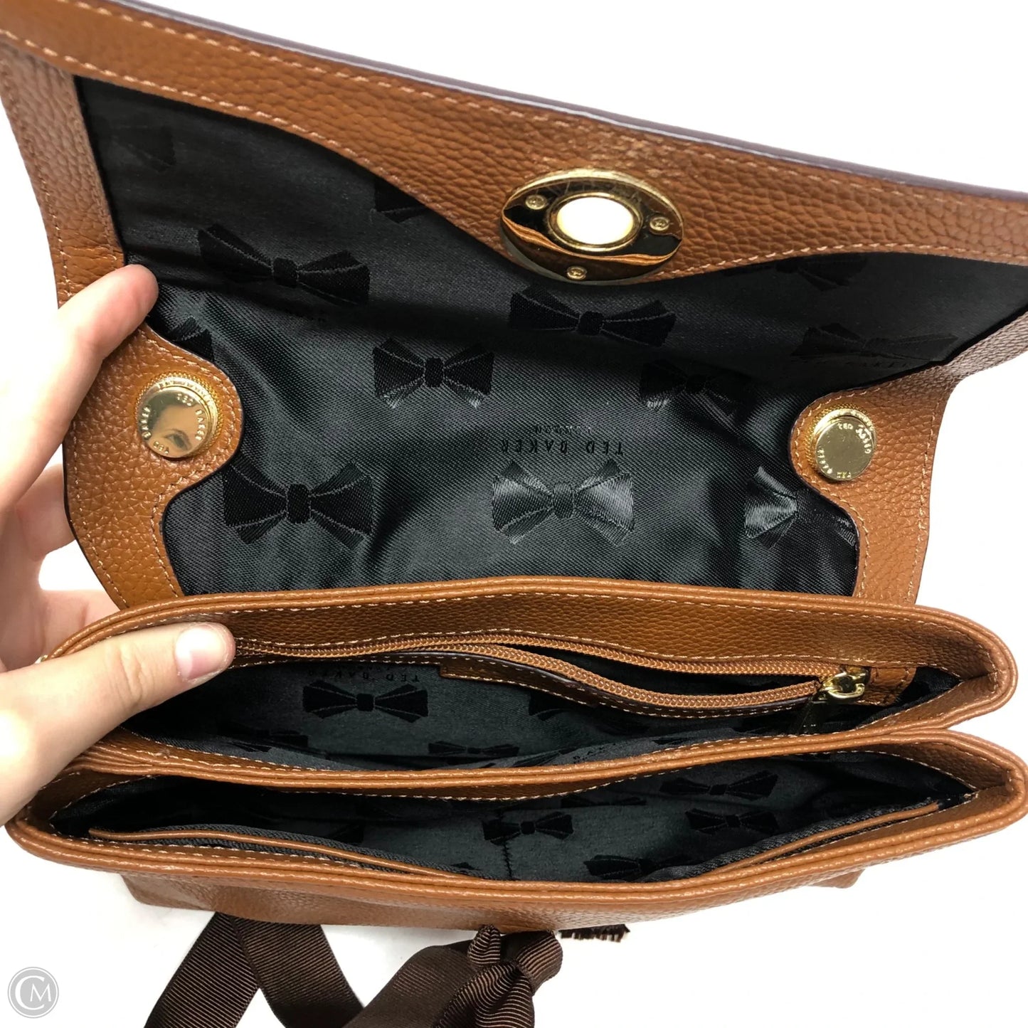 Crossbody Leather By Ted Baker, Size: Medium