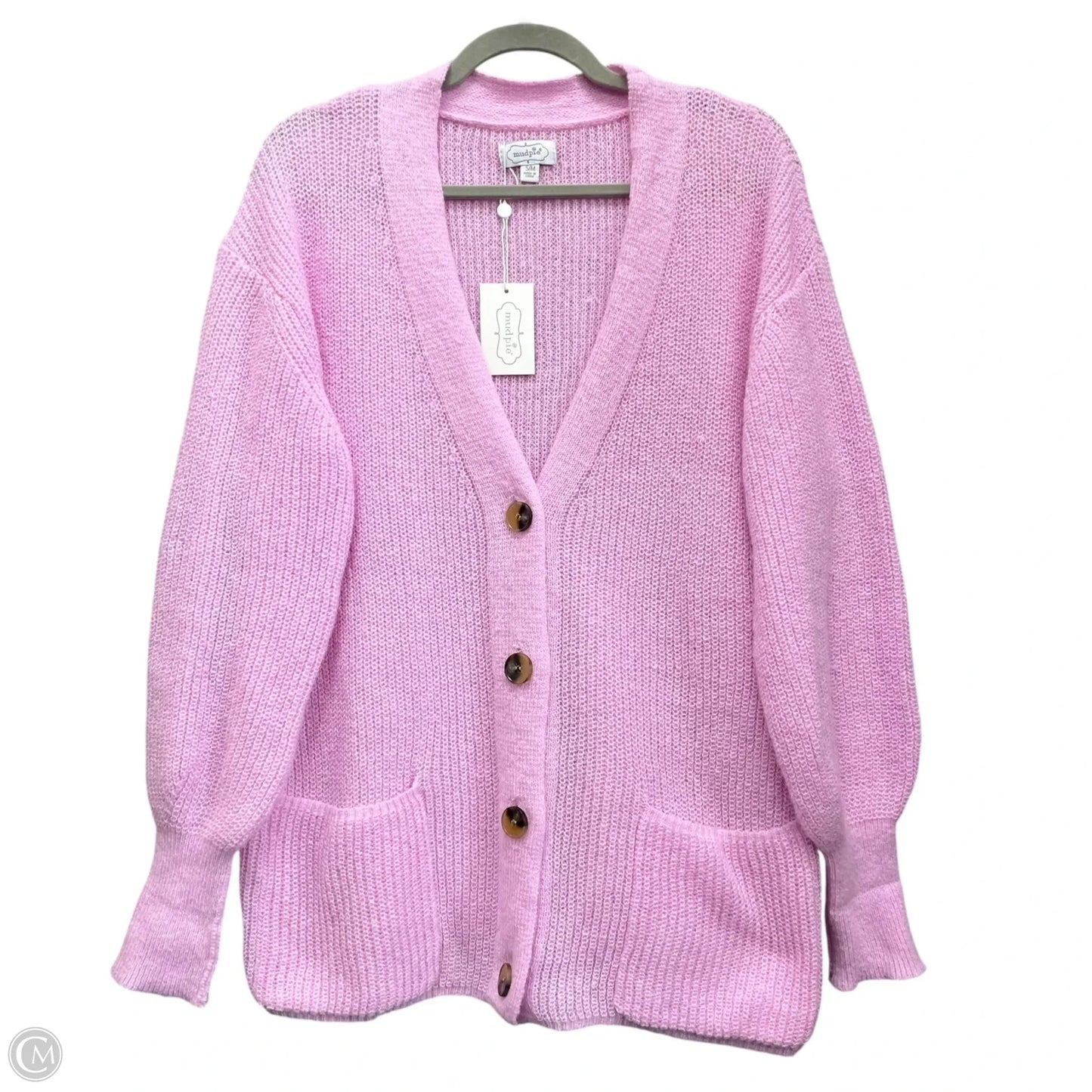 Sweater Cardigan By Mudpie In Pink, Size: M