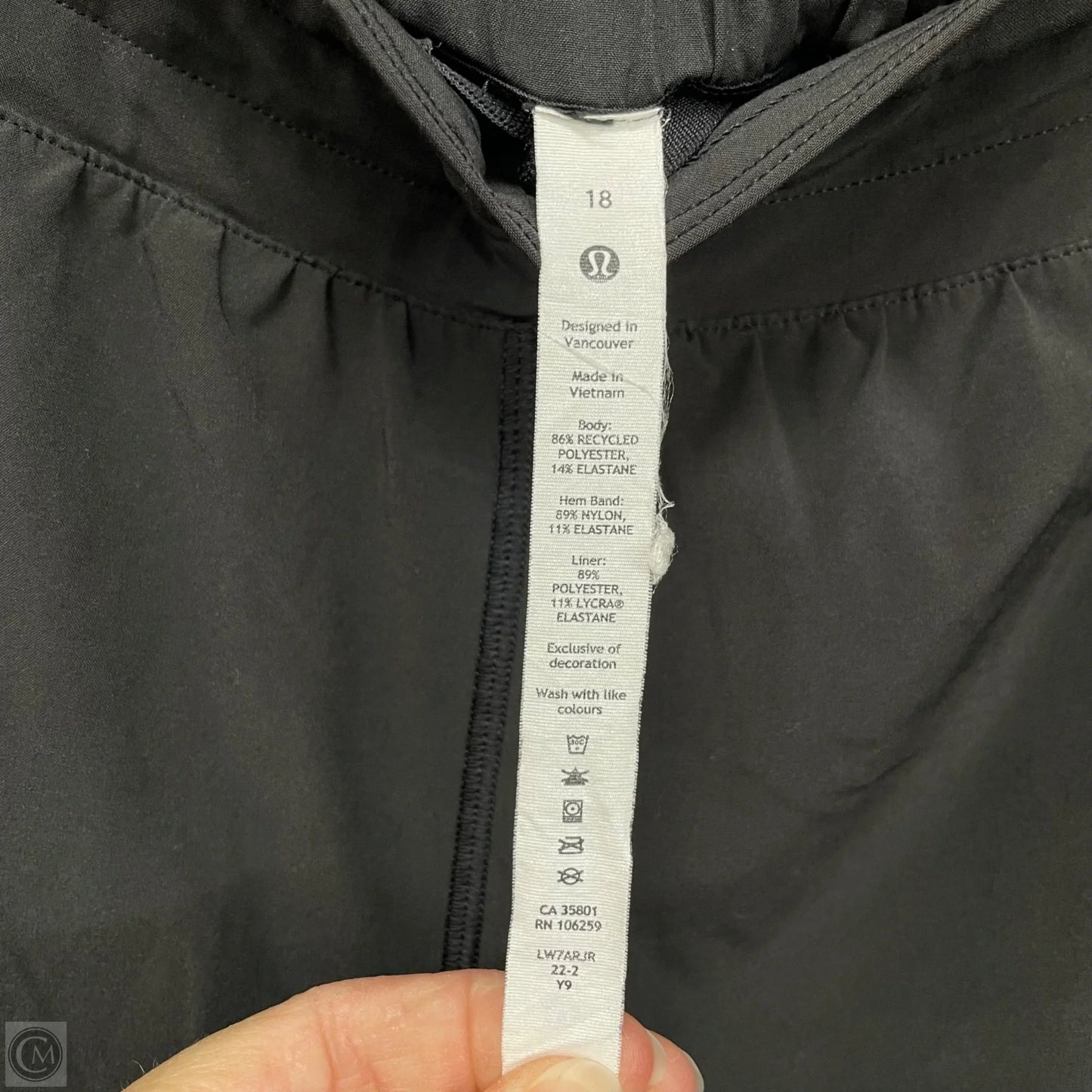 Athletic Shorts By Lululemon In Black, Size: 18