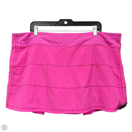 Athletic Skort By Lululemon In Pink, Size: 20