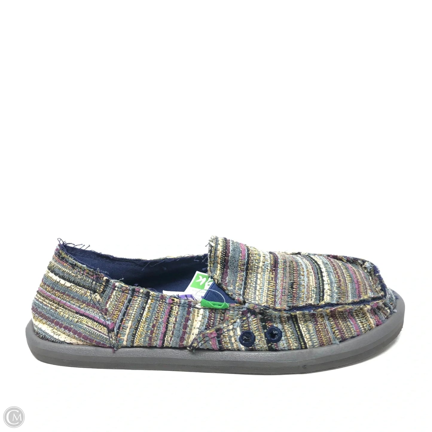 Shoes Flats By Sanuk In Blue & Purple, Size: 9