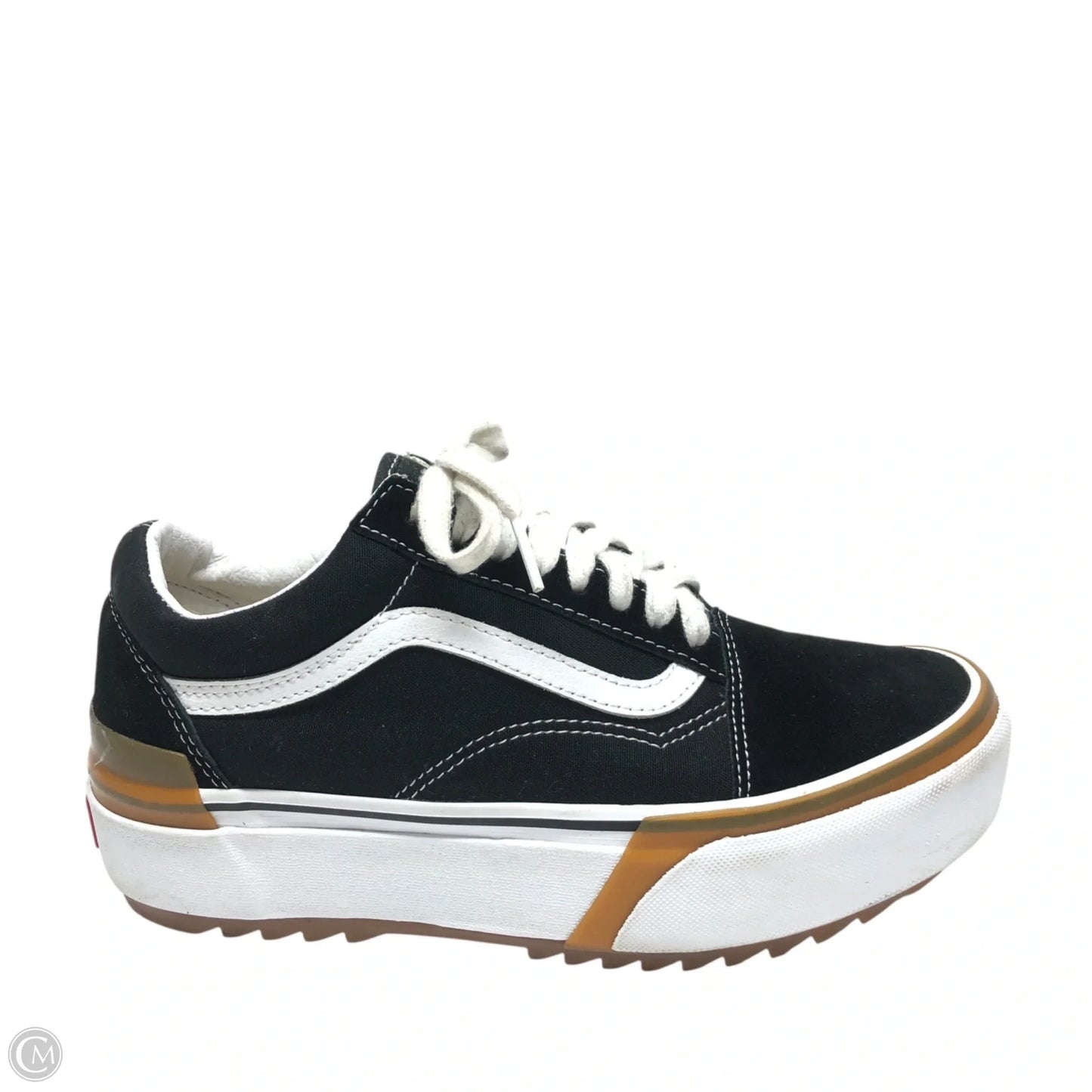 Shoes Sneakers Platform By Vans In Black & White, Size: 9