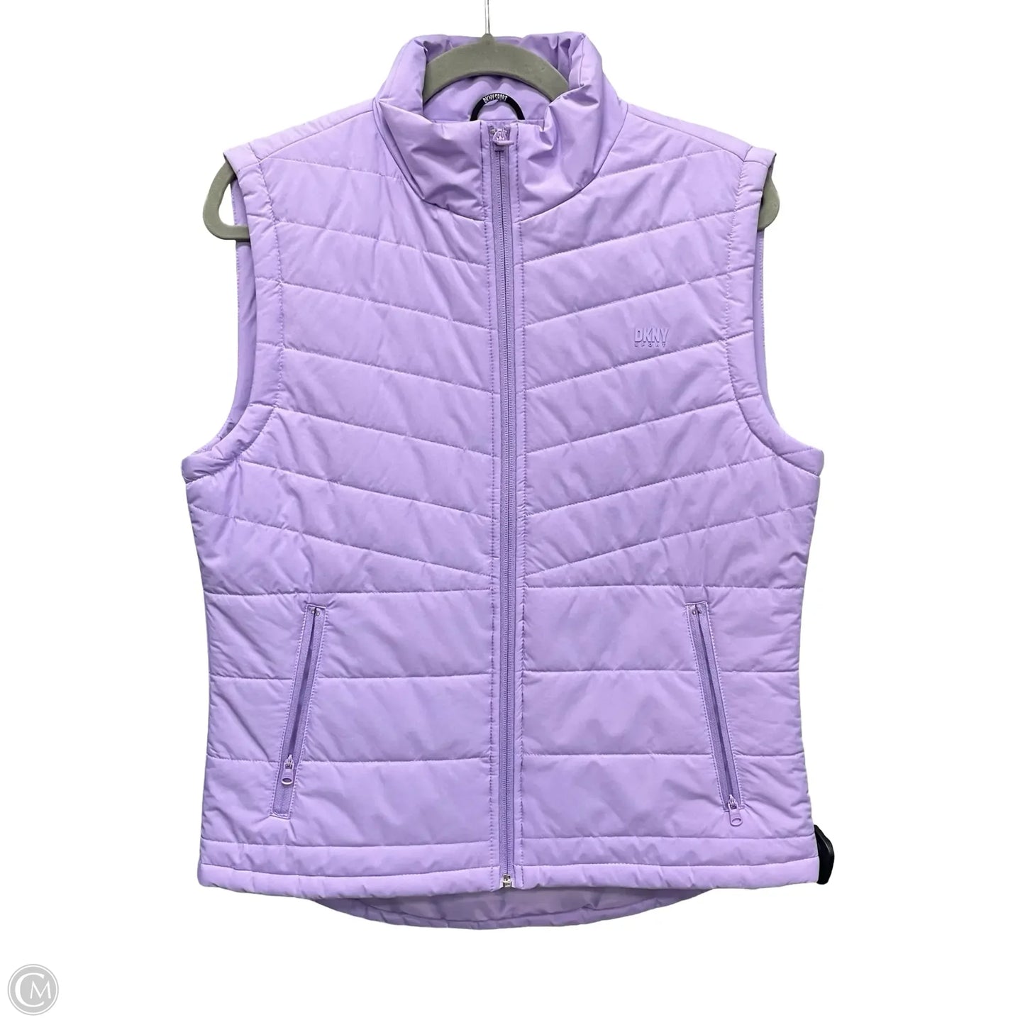 Vest Puffer & Quilted By Dkny In Purple, Size: M