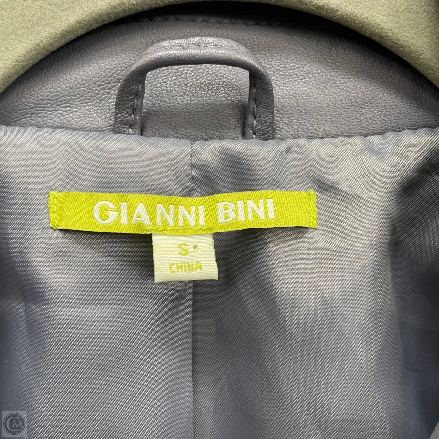 Jacket Moto Leather By Gianni Bini In Grey, Size: S