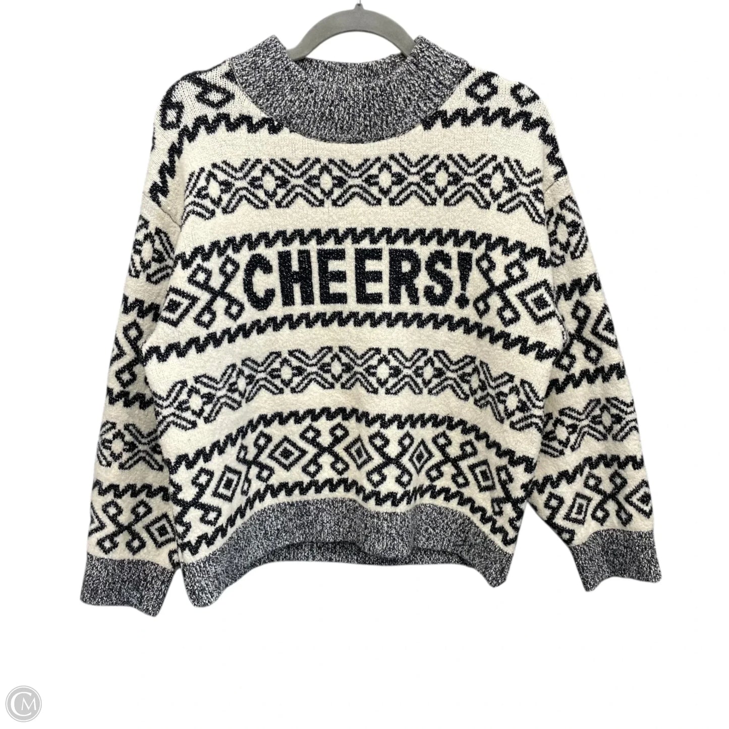 Sweater By A New Day In Black & Cream, Size: L