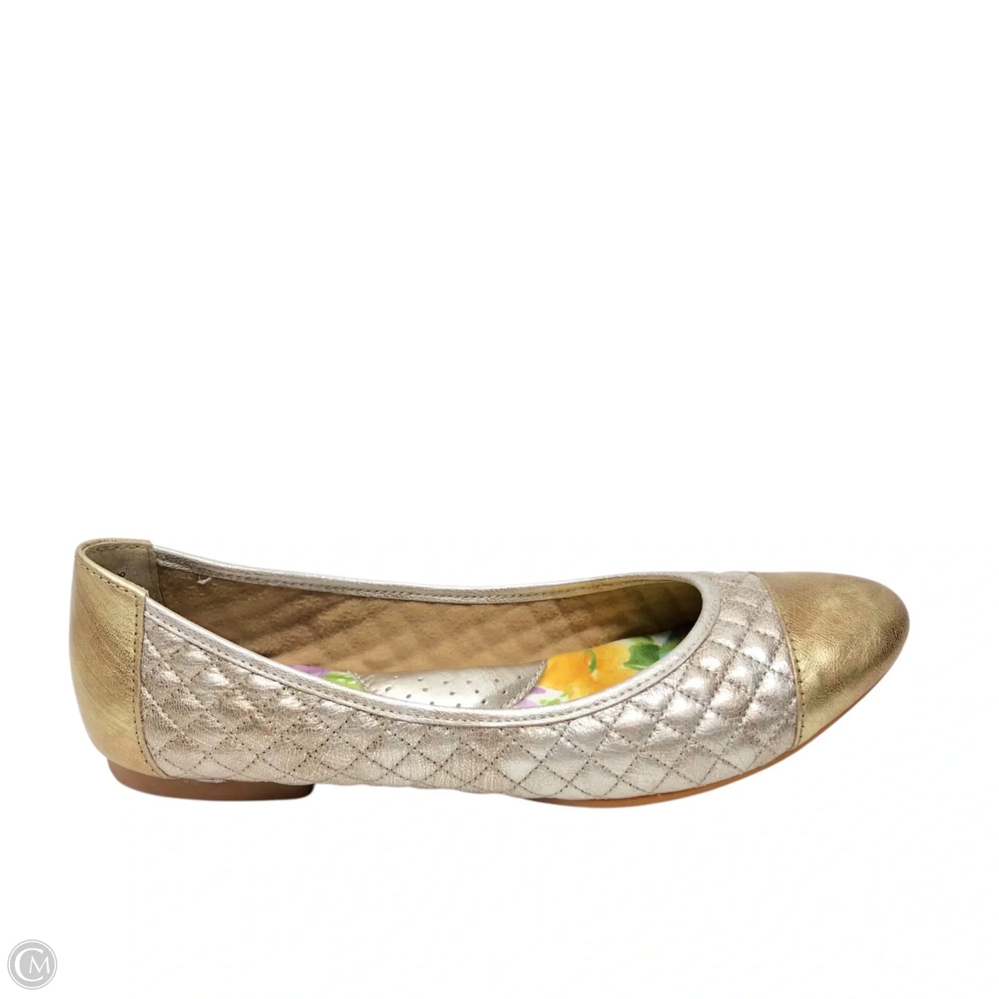Shoes Flats By Born In Gold & Silver, Size: 9