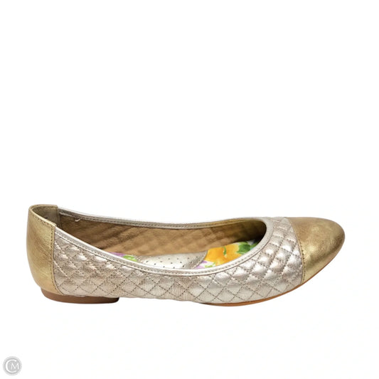 Shoes Flats By Born In Gold & Silver, Size: 9