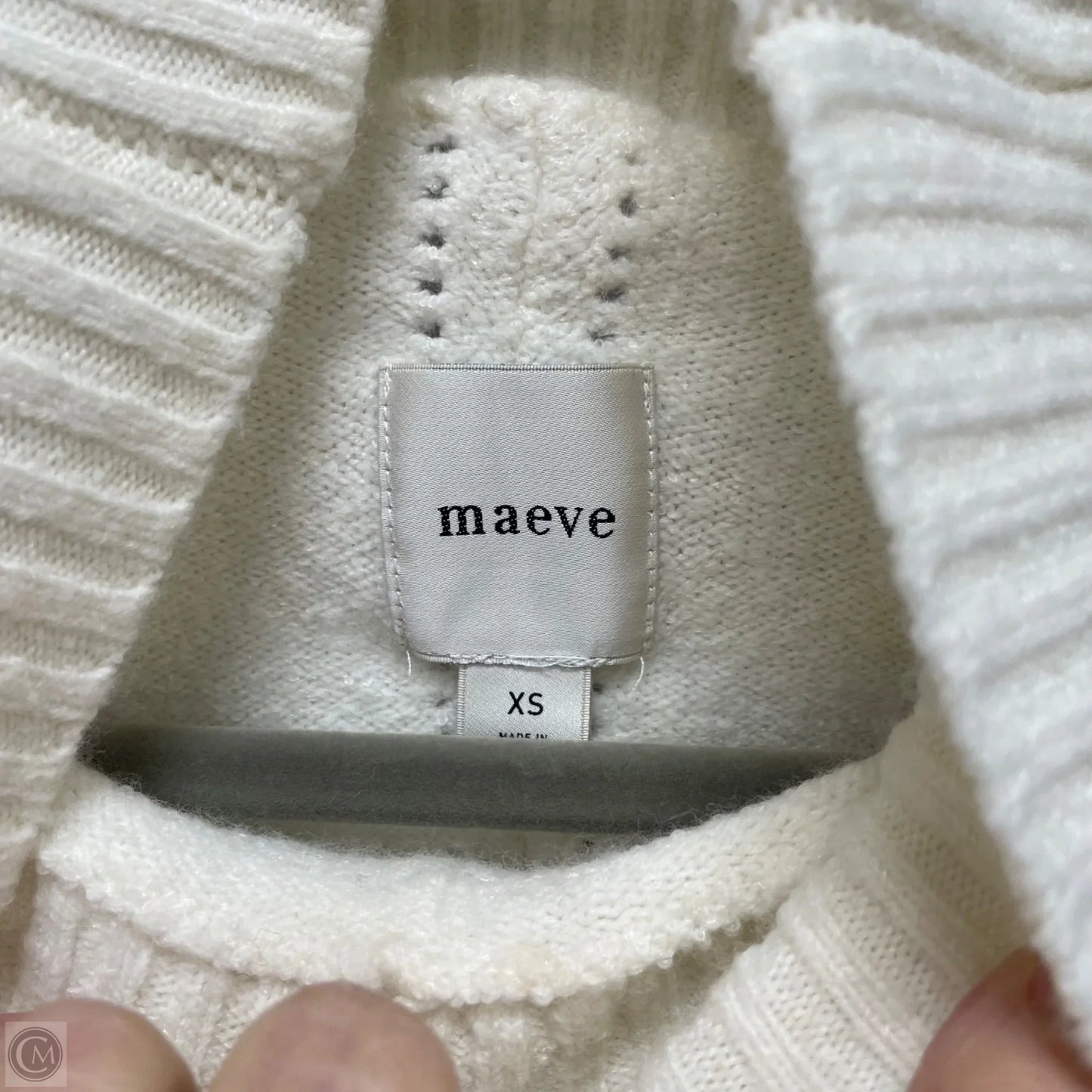 Sweater By Maeve In Ivory, Size: Xs