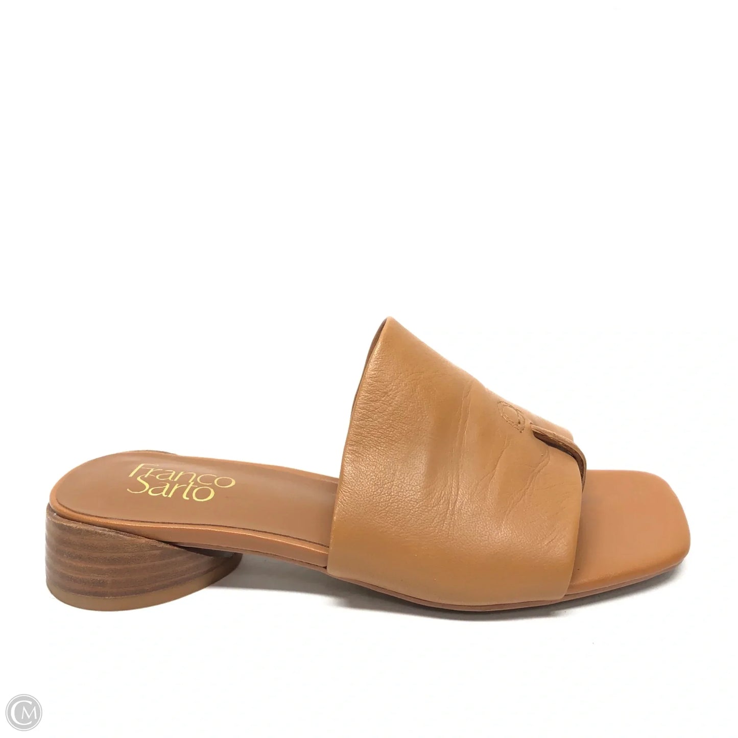 Sandals Heels Block By Franco Sarto In Brown, Size: 7