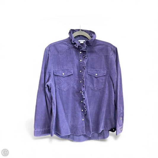 Top Long Sleeve By Sundance In Purple, Size: L
