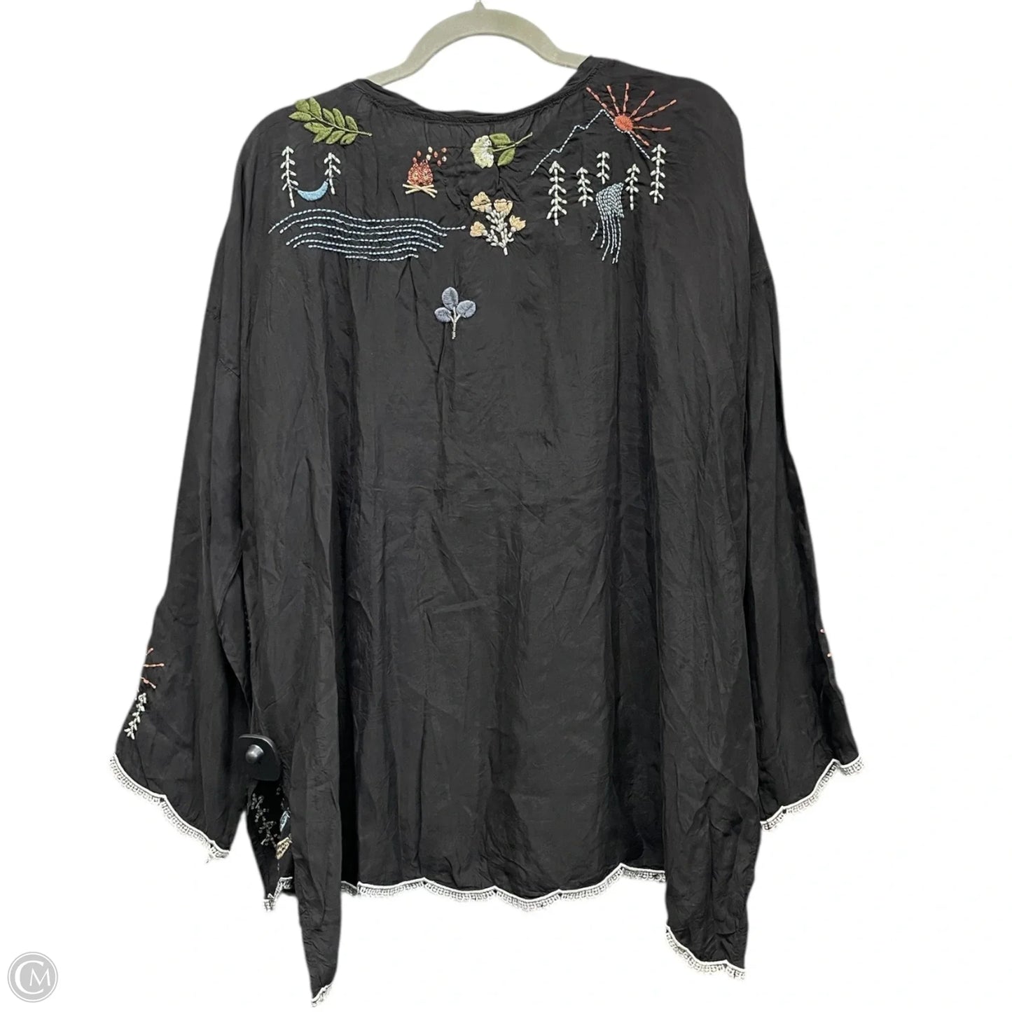 Top Long Sleeve By Johnny Was In Black, Size: S