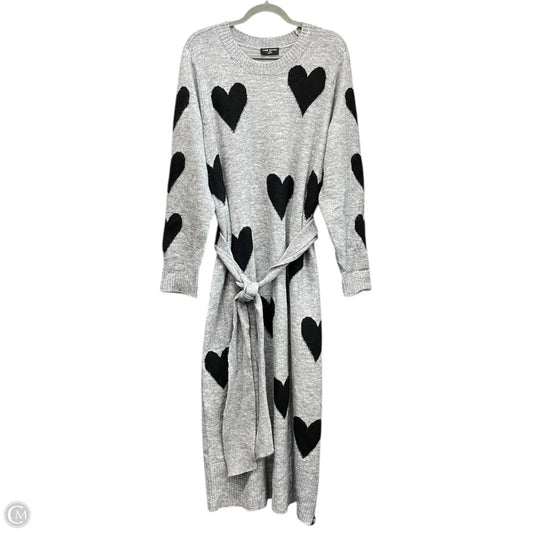 Dress Sweater By Lane Bryant In Black & Grey, Size: Xl