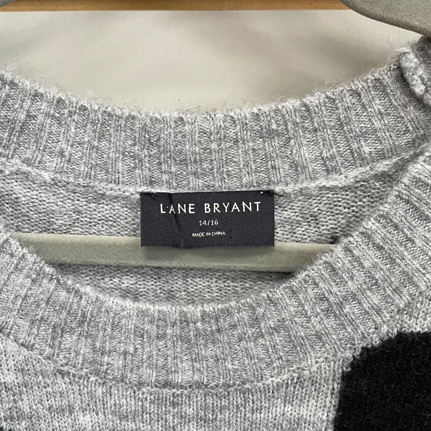 Dress Sweater By Lane Bryant In Black & Grey, Size: Xl