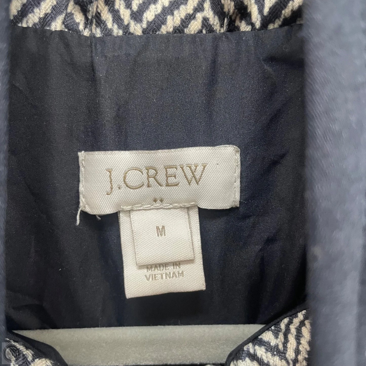 Vest Puffer & Quilted By J. Crew In Black & Cream, Size: M