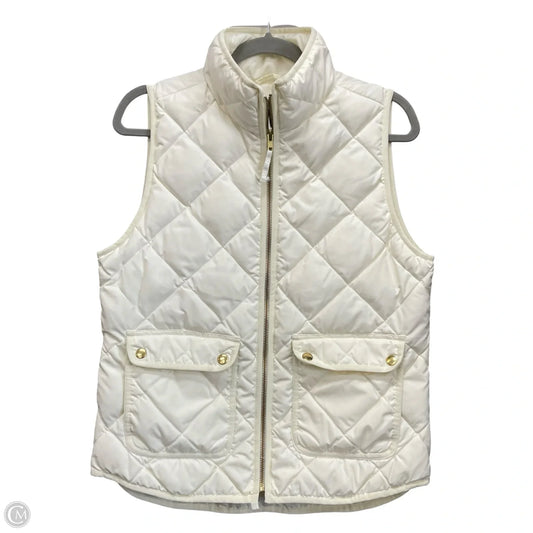 Vest Puffer & Quilted By J. Crew In Ivory, Size: S