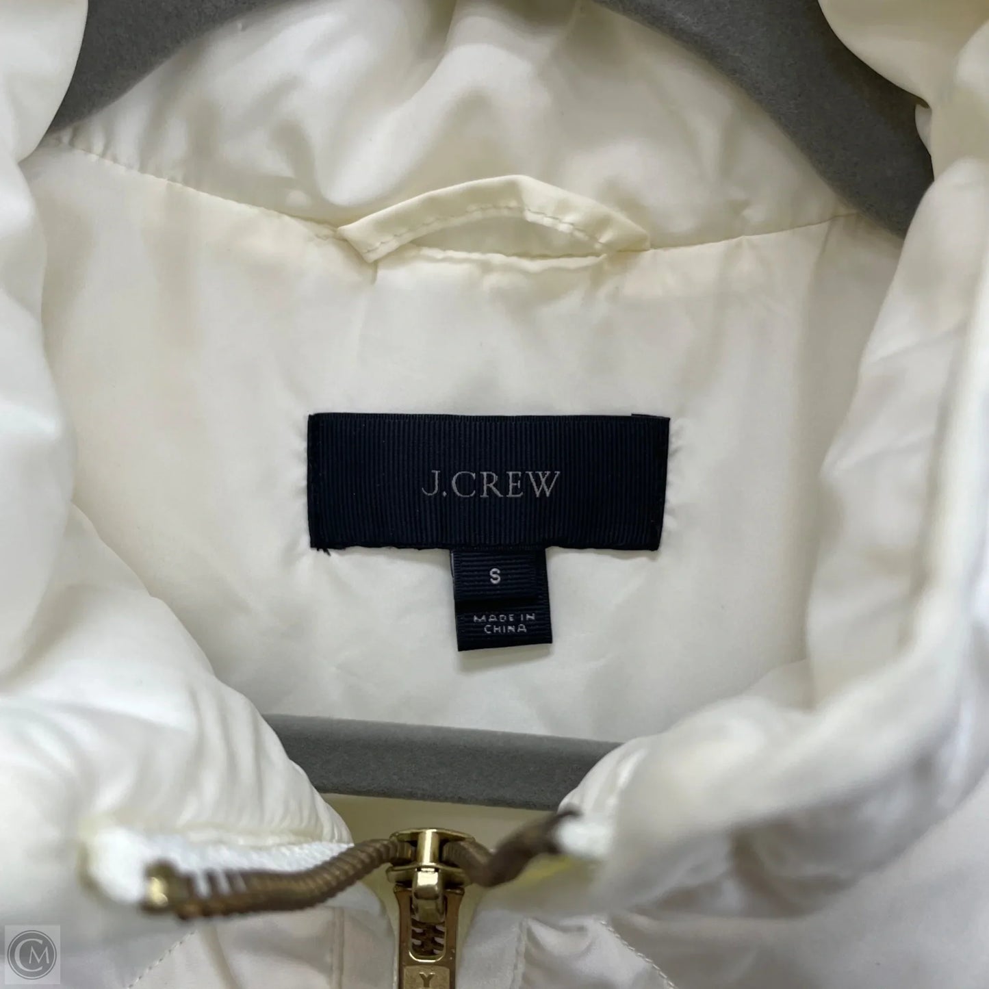 Vest Puffer & Quilted By J. Crew In Ivory, Size: S