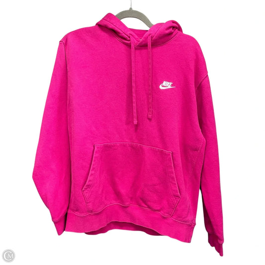 Sweatshirt Hoodie By Nike Apparel In Pink, Size: L