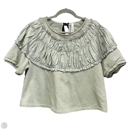 Top Short Sleeve By Anthropologie In Green, Size: M