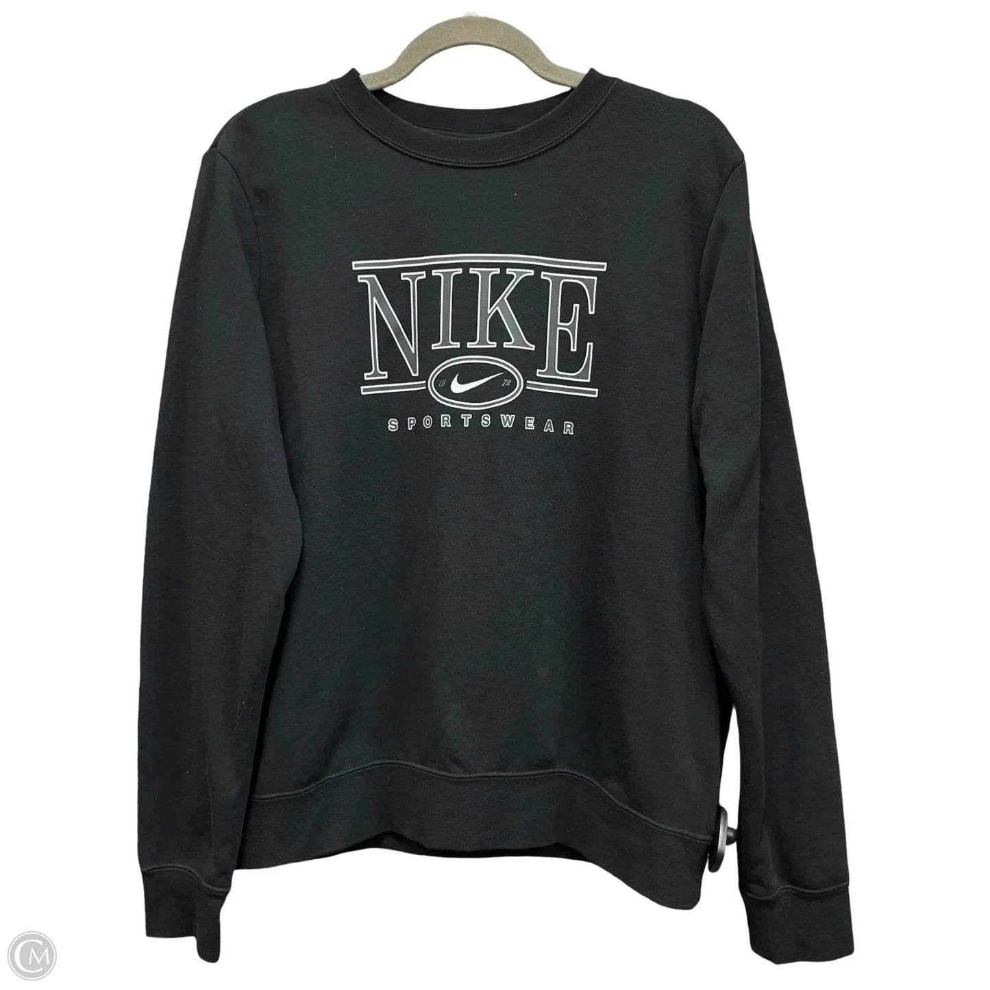 Sweatshirt Crewneck By Nike Apparel In Black, Size: M