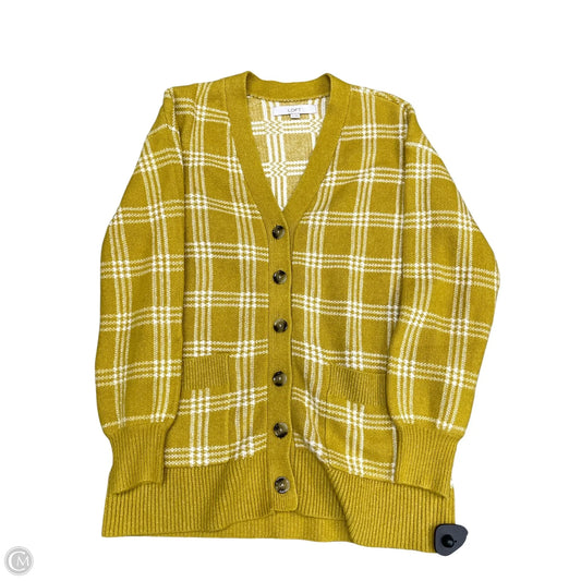 Sweater Cardigan By Loft In Yellow, Size: Xs
