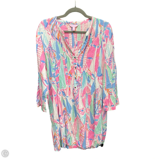 Dress Designer By Lilly Pulitzer In Blue & Pink, Size: L