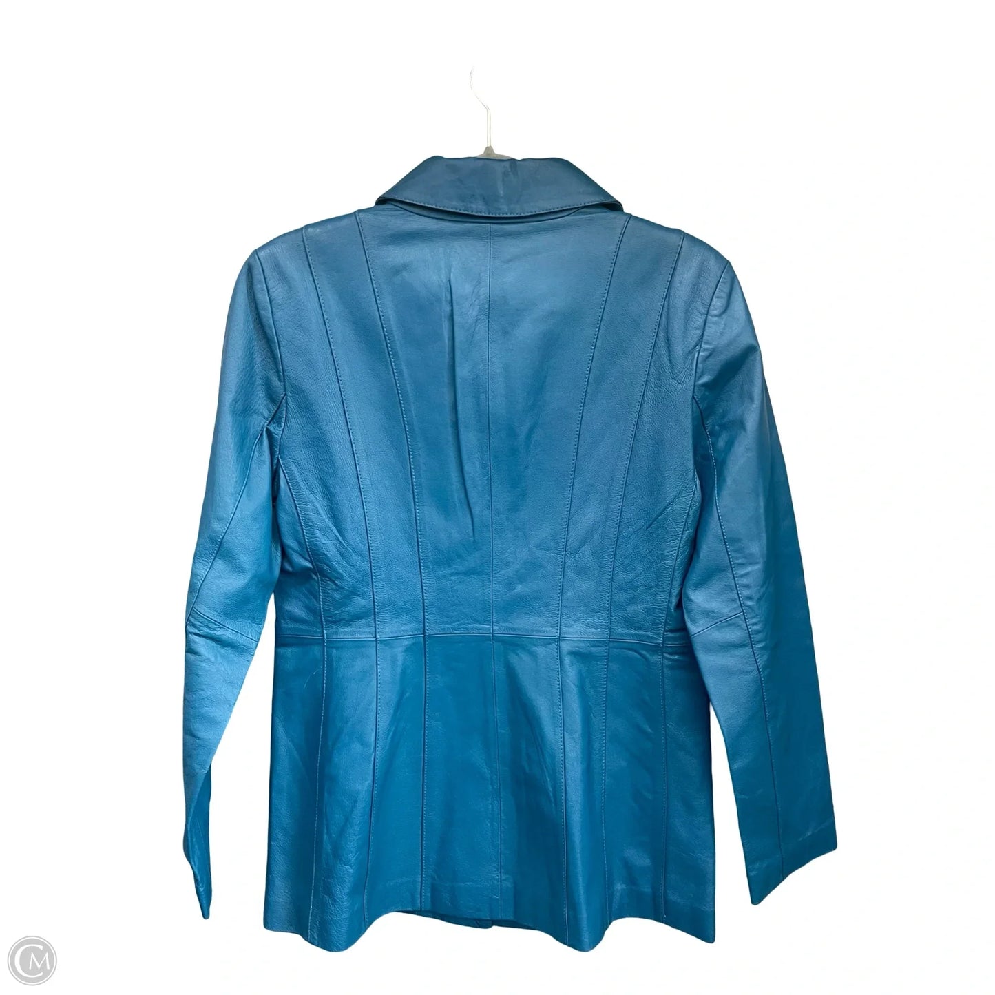 Coat Leather By Worthington In Blue, Size: S